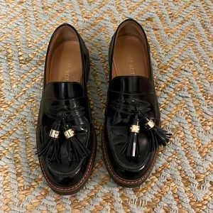 Black Leather Stuart Weitzman Loafers